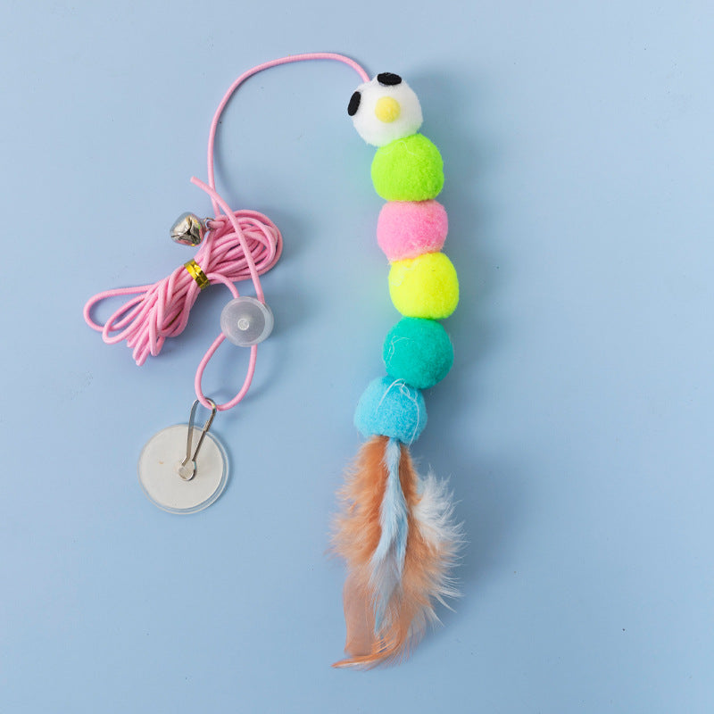 Cat Toy Wand with Plush Long Elastic String