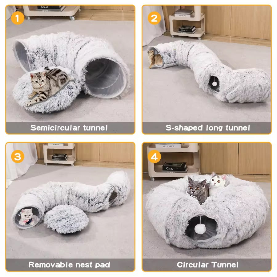 Cat Bed with Tunnel and Peephole – view 11