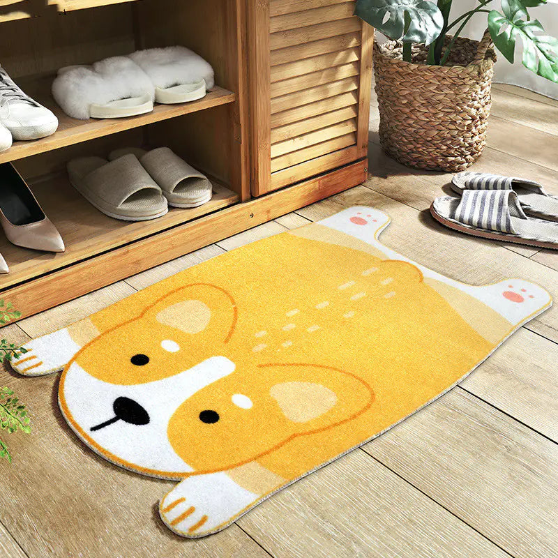 Cartoon Shiba Inu Corgi Door Mat for Home Use