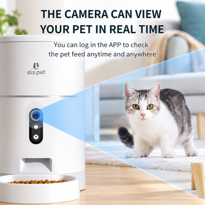 Cat Feeder With Camera – HD camera viewing a cat in real time through the app