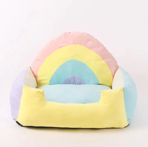 Rainbow Pet Bed for Cats and Small Dogs
