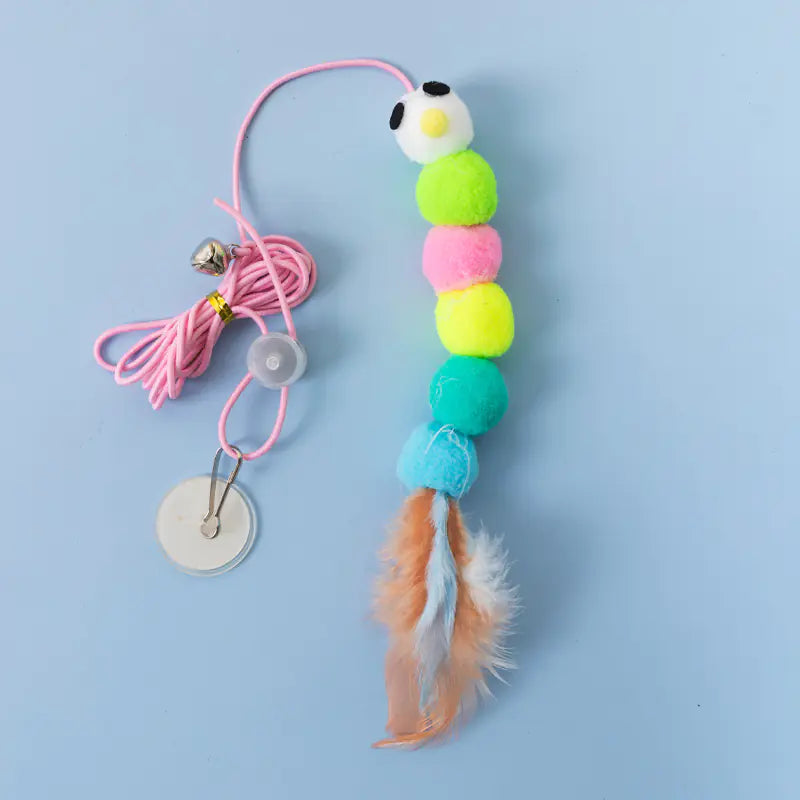 Cat Toy Wand with Plush Long Elastic String (Wholesale)