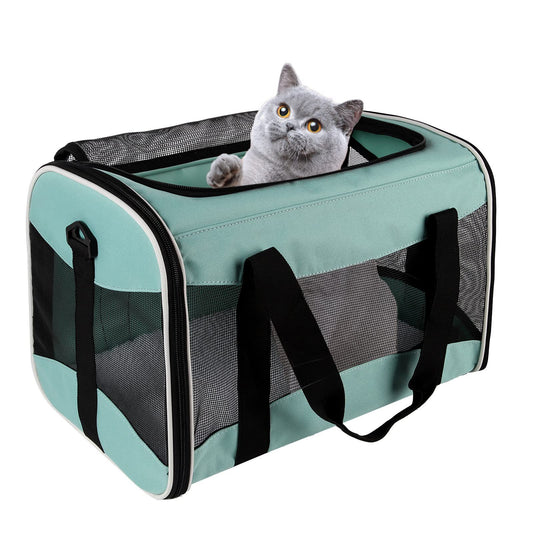 Portable breathable foldable pet crossbody bag