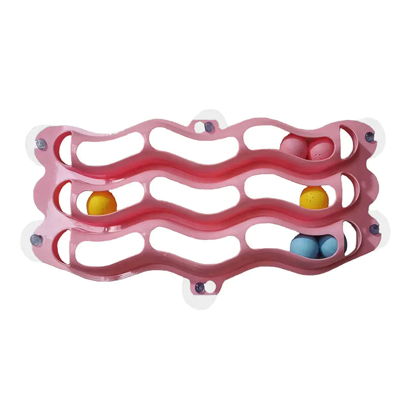 3-Tier Cat Suction Cup Window Track Toy for Cats