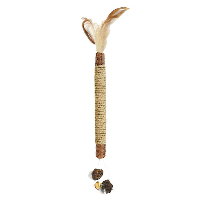 Natural Wood & Herbal Dental Chew Toys for Cats