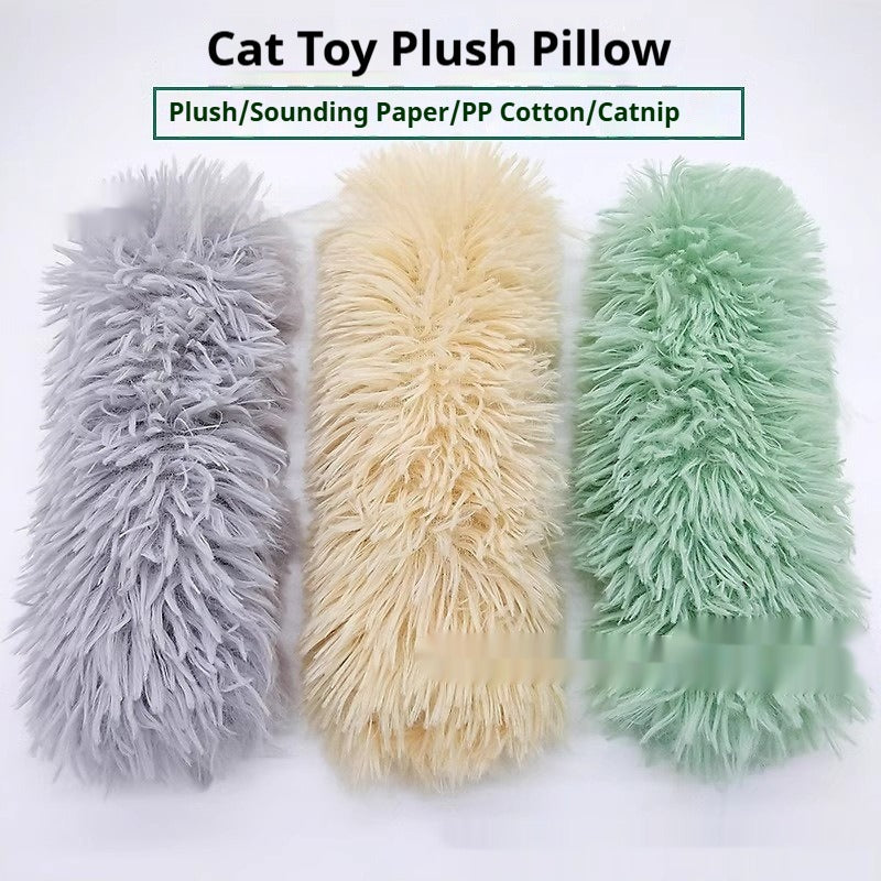 Colorful Plush Stripe Cat Pillow Toy – view 12