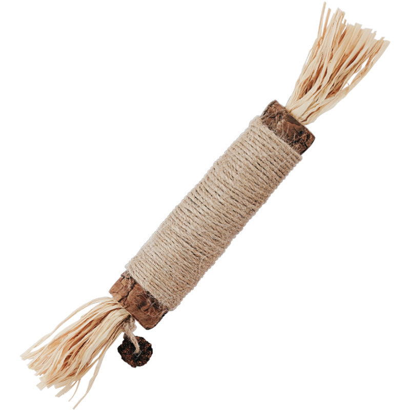 Natural Wood & Herbal Dental Chew Toys for Cats