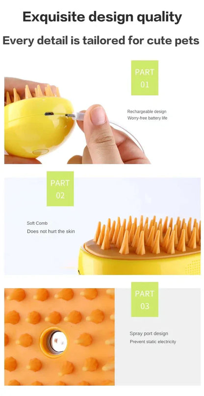 Cat Steam Grooming Brush