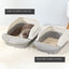 Cat Litter Box with Half Enclosure and Splash Guard