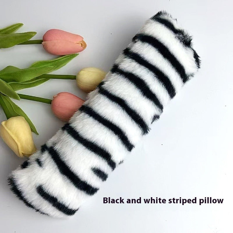 Colorful Plush Stripe Cat Pillow Toy – view 6