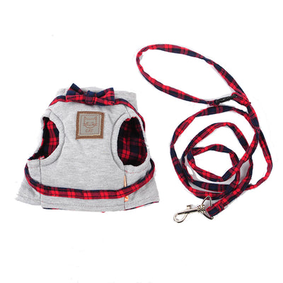Cat harness and leash set close-up straps