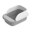 Cat Litter Box with Half Enclosure and Splash Guard