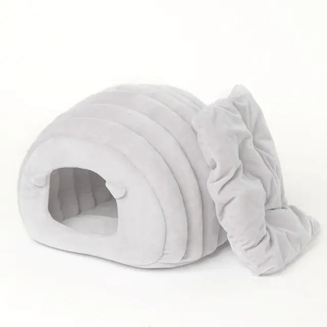 Warm Semi-closed Cat Bed Igloo Cave Sleeping Bag