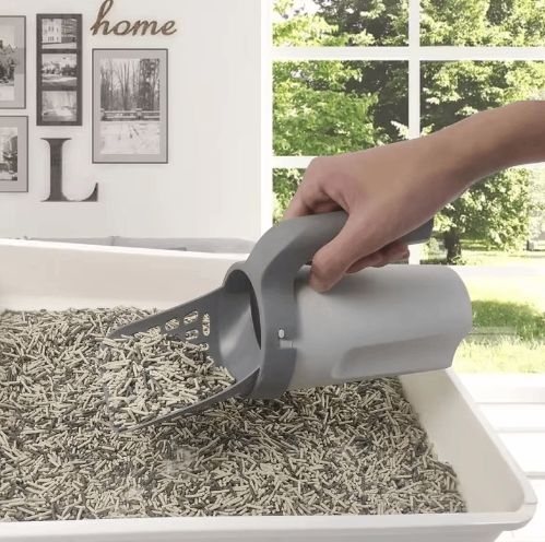 Cat litter scoop dimensions and specifications diagram