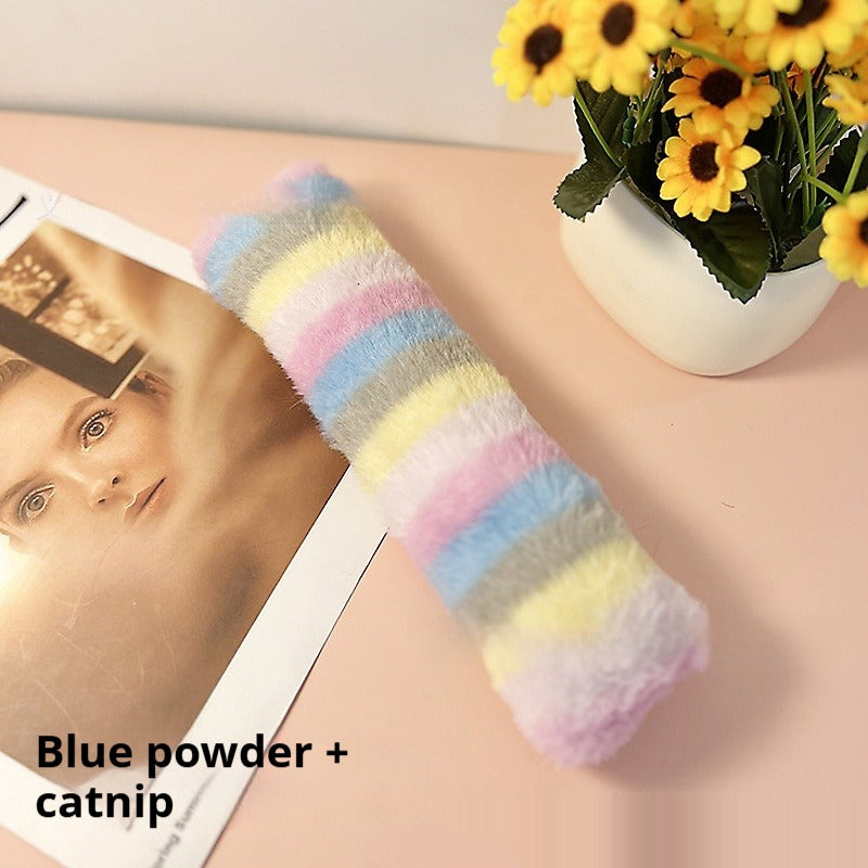 Colorful Plush Stripe Cat Pillow Toy – view 22