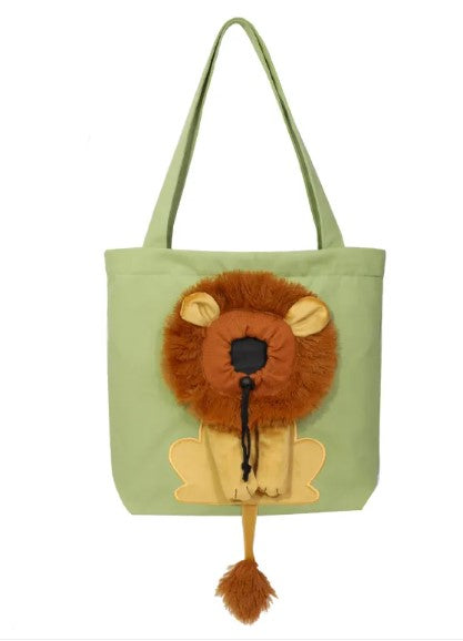 Lion design pet carrier bag available color options