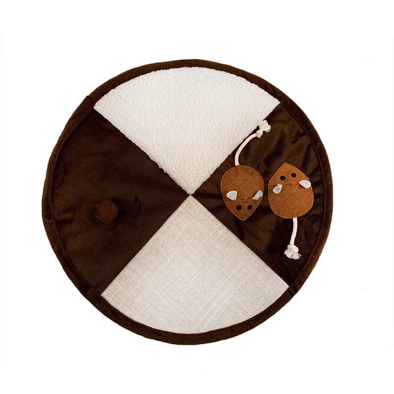 Cat Scratching Mat with Catnip Toy and Sisal Fiber