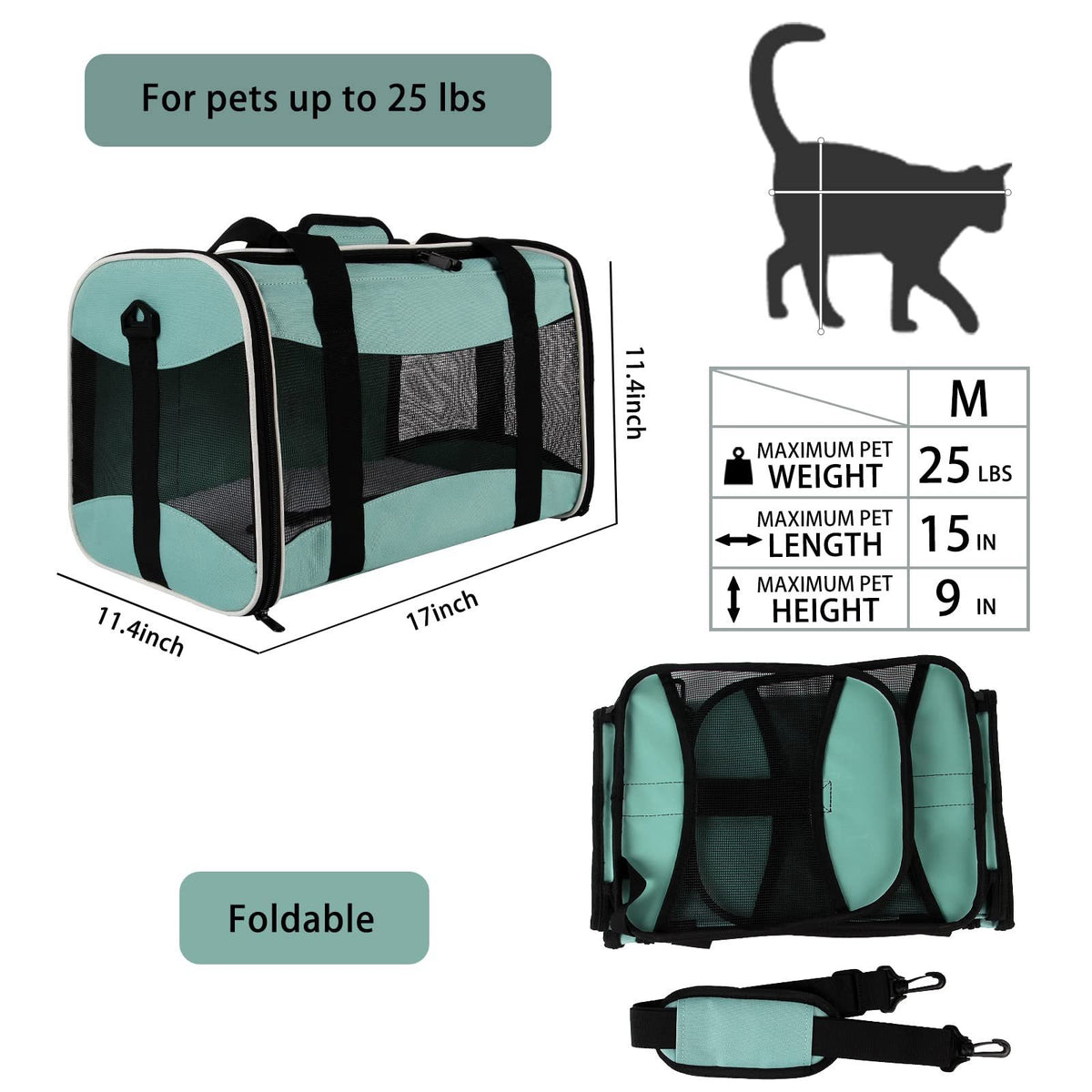 Portable Breathable Foldable Pet Crossbody Bag