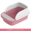 Cat Litter Box with Half Enclosure and Splash Guard