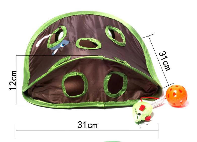 Cat Toy with Bell and Nine Holes for Fun Play