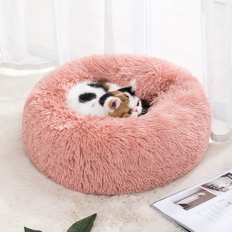 Winter Plush Cat Bed
