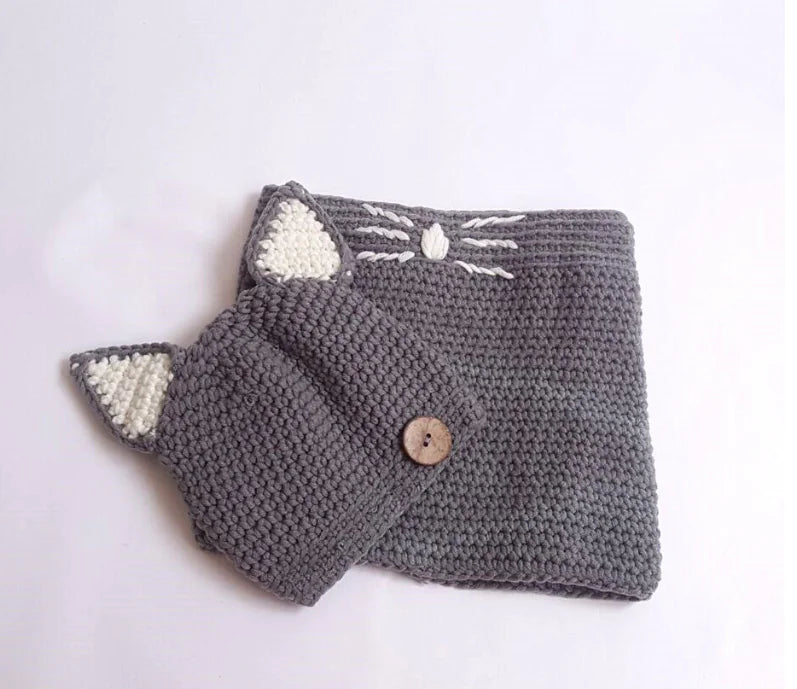 Knit Cat Beanie for Kids