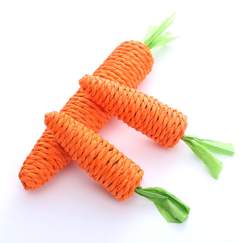 Carrot Cat Toy with Bell