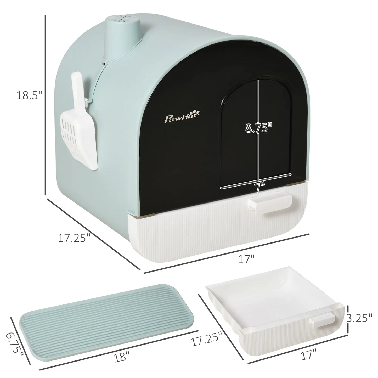 Cat Litter Box With Lid Tray
