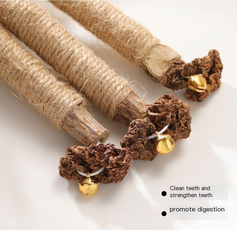 Natural Wood & Herbal Dental Chew Toys for Cats