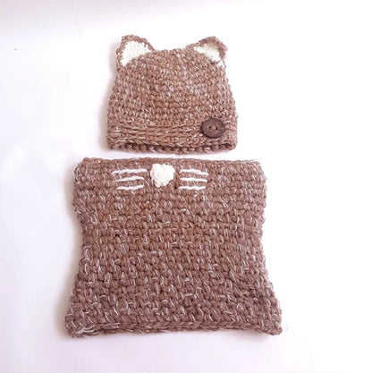 Knit Cat Beanie for Kids