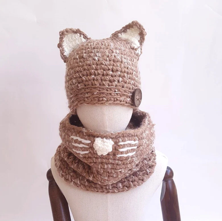 Knit Cat Beanie for Kids