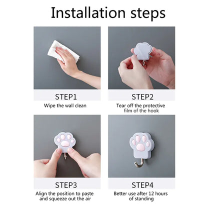 Creative Cat Claw Hanger Wall Towel Rack for Kitchen