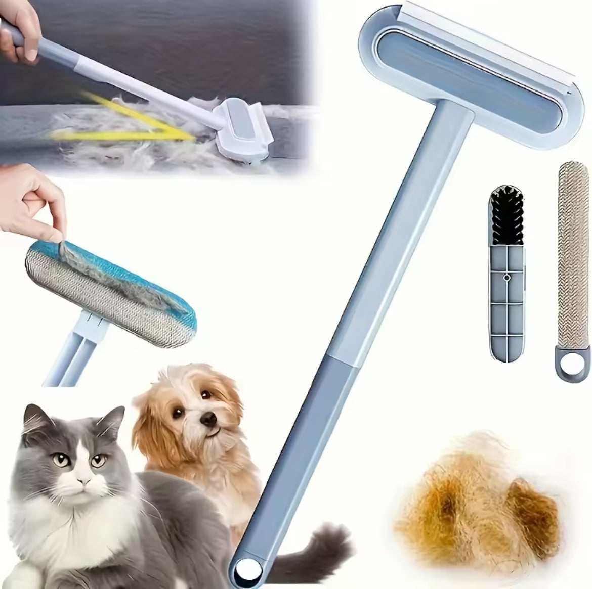 3-in-1 Pet Hair Remover for Home and Furniture