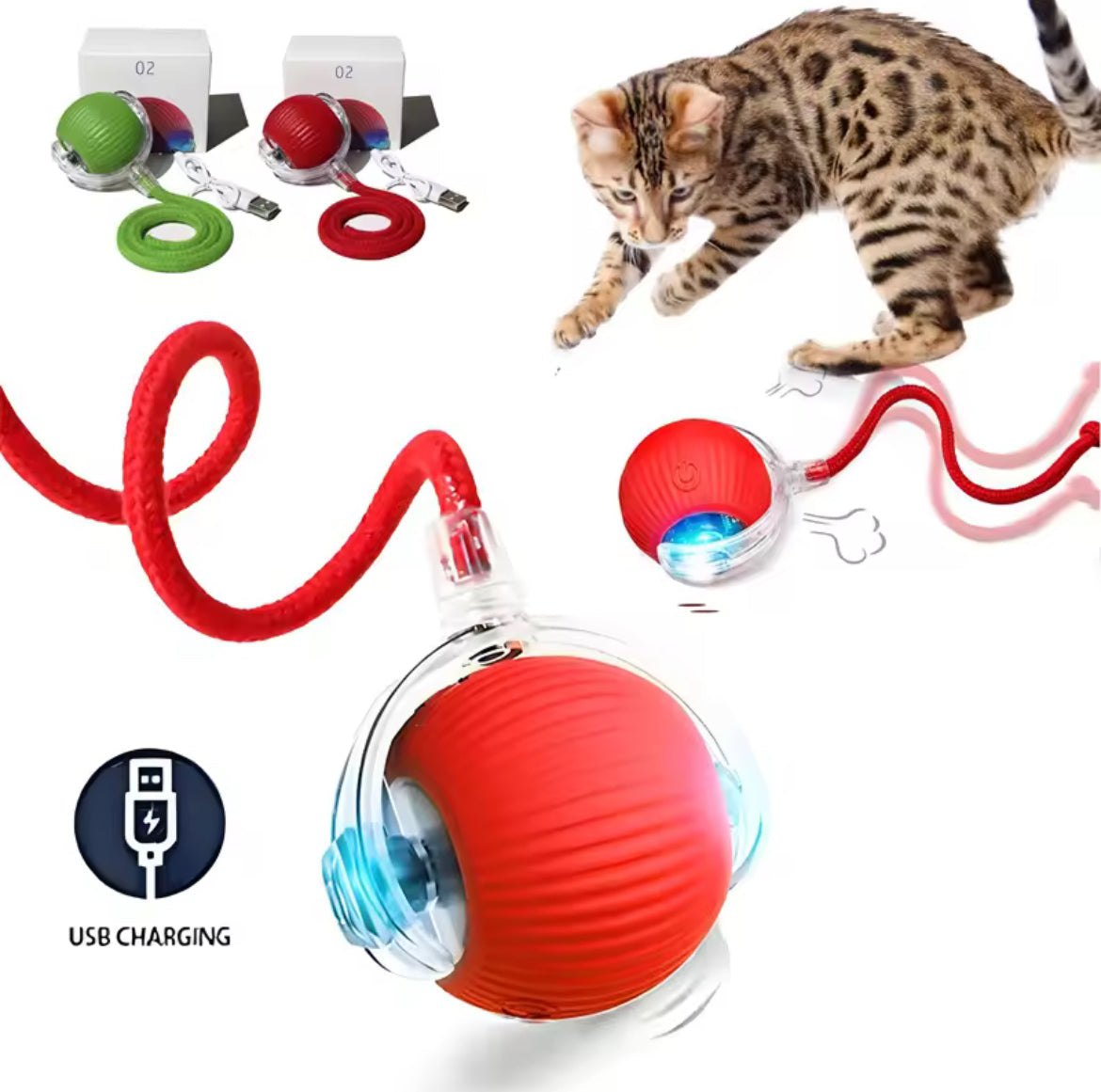 Self-Rolling Cat Toy