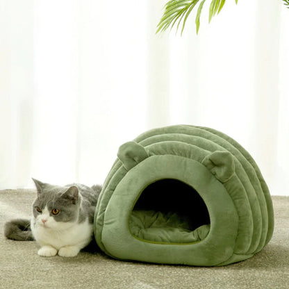 Warm Semi-closed Cat Bed Igloo Cave Sleeping Bag