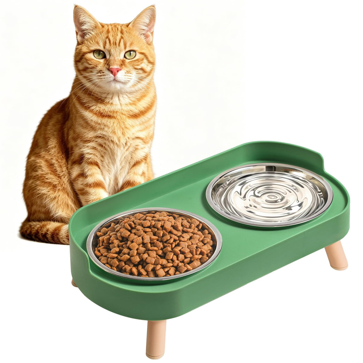 Elevated pet bowl set size dimensions