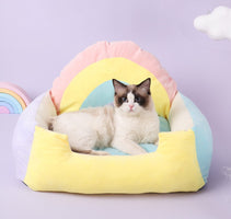 Rainbow Pet Bed for Cats and Small Dogs