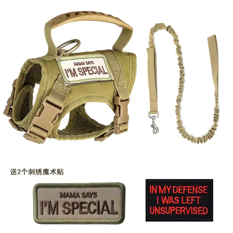 Adjustable Tactical Cat Harness with Leash