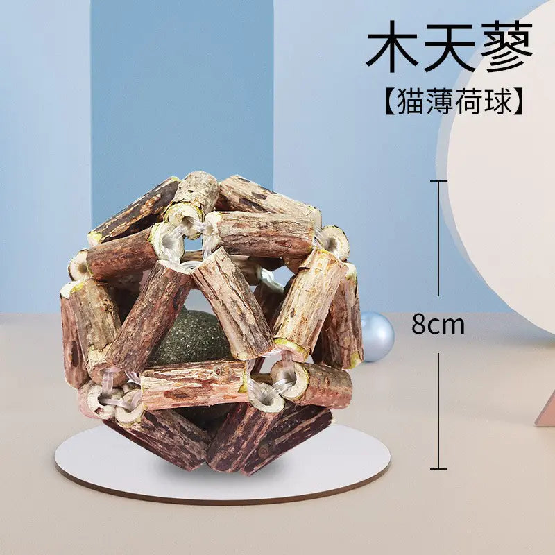 New Cat Dental Chew Toys with Insect Galls and Wood