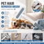 3-in-1 pet hair remover brush for furniture and home