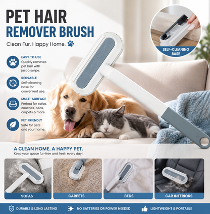 3-in-1 Pet Hair Remover for Home and Furniture