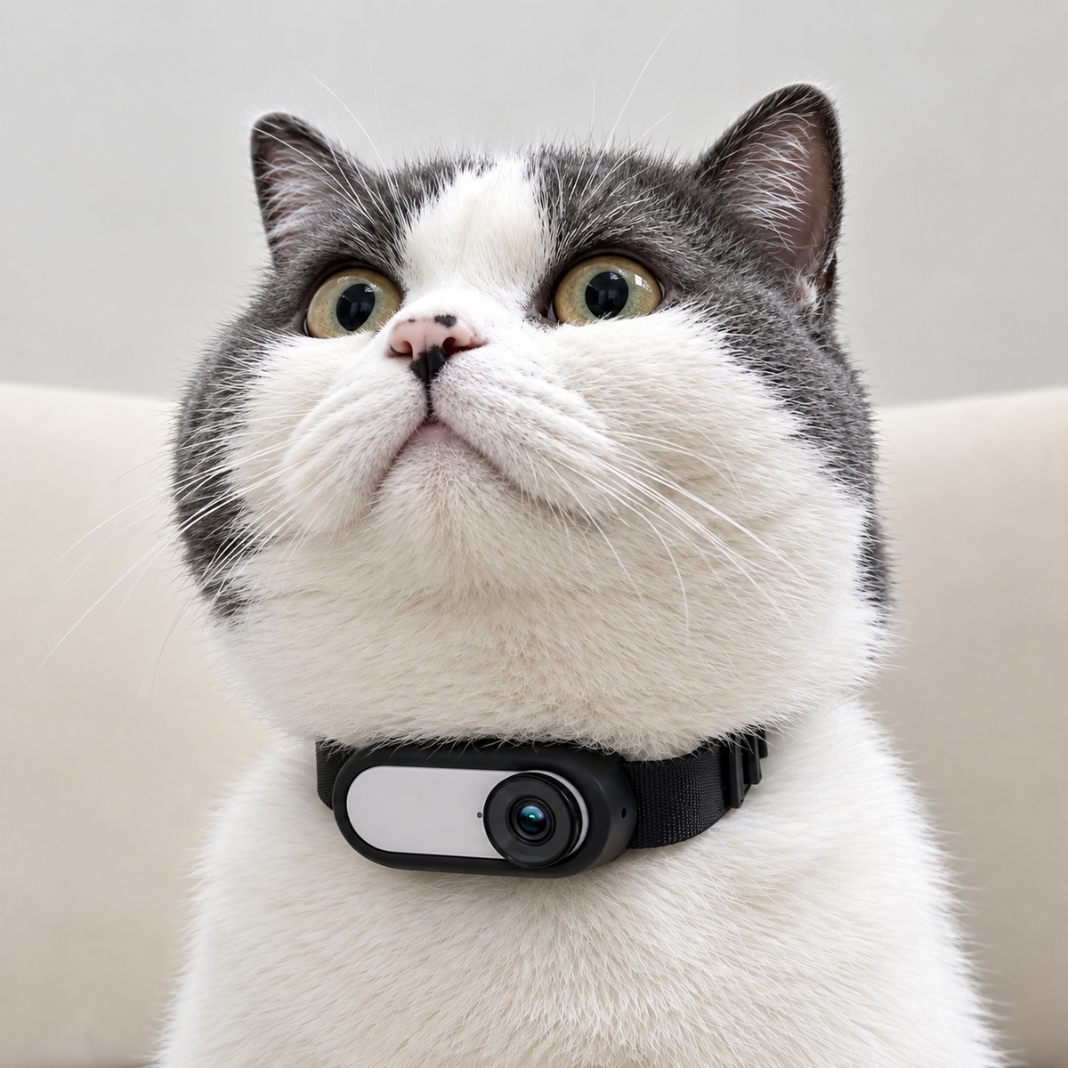 Paw Cam wireless pet collar camera front view