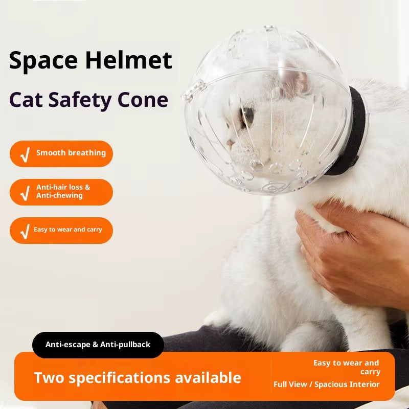 Transparent cat grooming mask – view 3