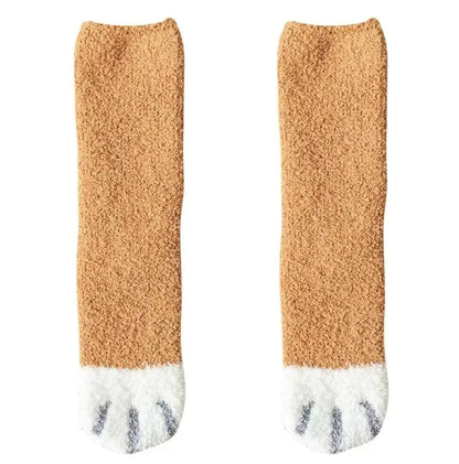 Women's Cat Paw Fleece Socks