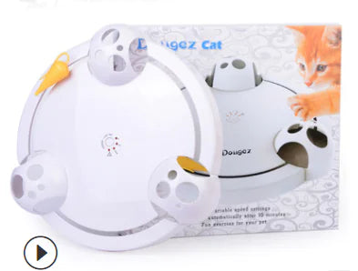 Electric Cat Toy with Castle Mouse Spinning Wheel
