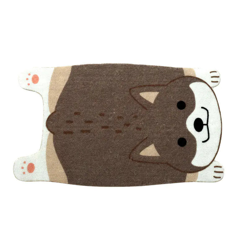 Cartoon Shiba Inu Corgi Door Mat for Home Use