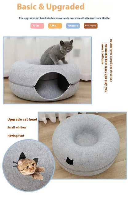 Cat Donut Tunnel Bed