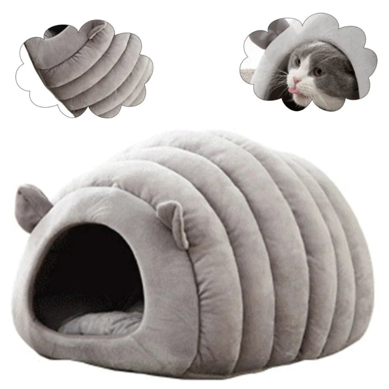 Warm Semi-closed Cat Bed Igloo Cave Sleeping Bag