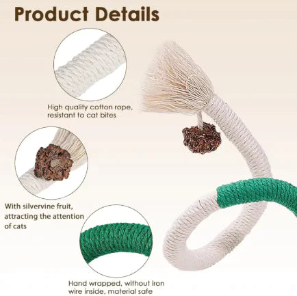 Cotton Rope Cat Chew Toy with Silvervine Fruit