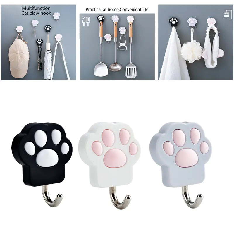 Creative Cat Claw Hanger Wall Towel Rack for Kitchen